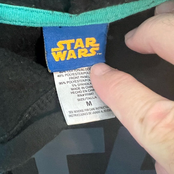 Star Wars Blue Tag Darth Vader and Skywalker Fight Hoodie Size Medium - Picture 5 of 5